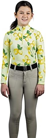 חולצות שמש של קסטל דנמרק חולצות שרוול ארוכות | Sun Protective UPF 30+ | 1/4 מחשוף מיקוד | צמרות בגדי פעילות לילדים